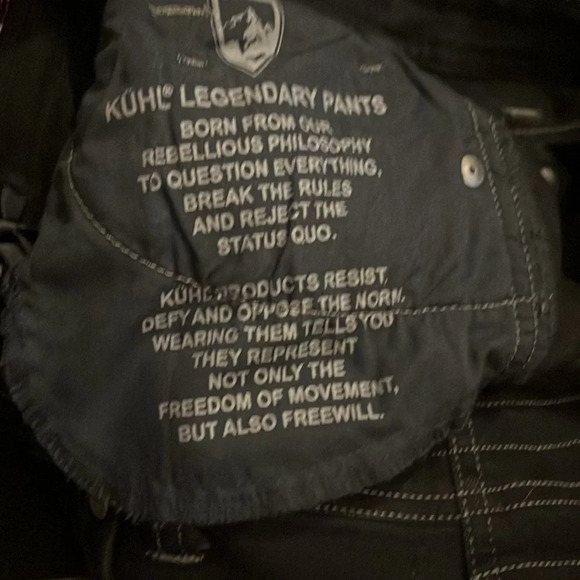 KUHL Legendary Pants Denim Black Jeans Size 12 Long - Picture 11 of 11